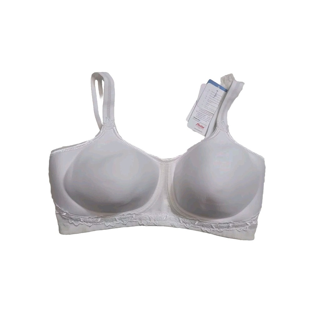 Anita Gloria Bra Wireless  36 D White NEW